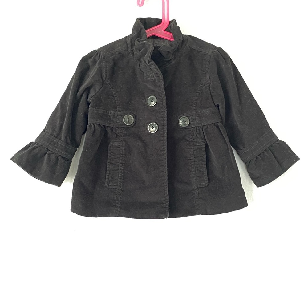 Gap Girls Ruffle Sleeves Velvet Jacket